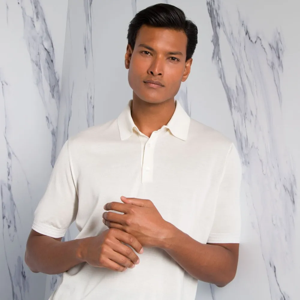 Fashion Three Button Polo Shirt Mens Knitwear