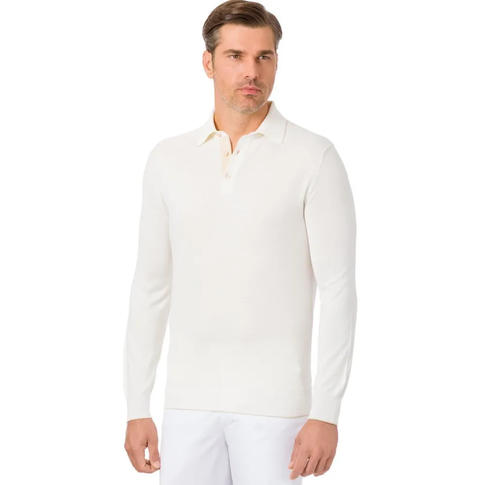 Outlet Three Button Polo With Crocodile Leather Inserts Mens Last Sizes