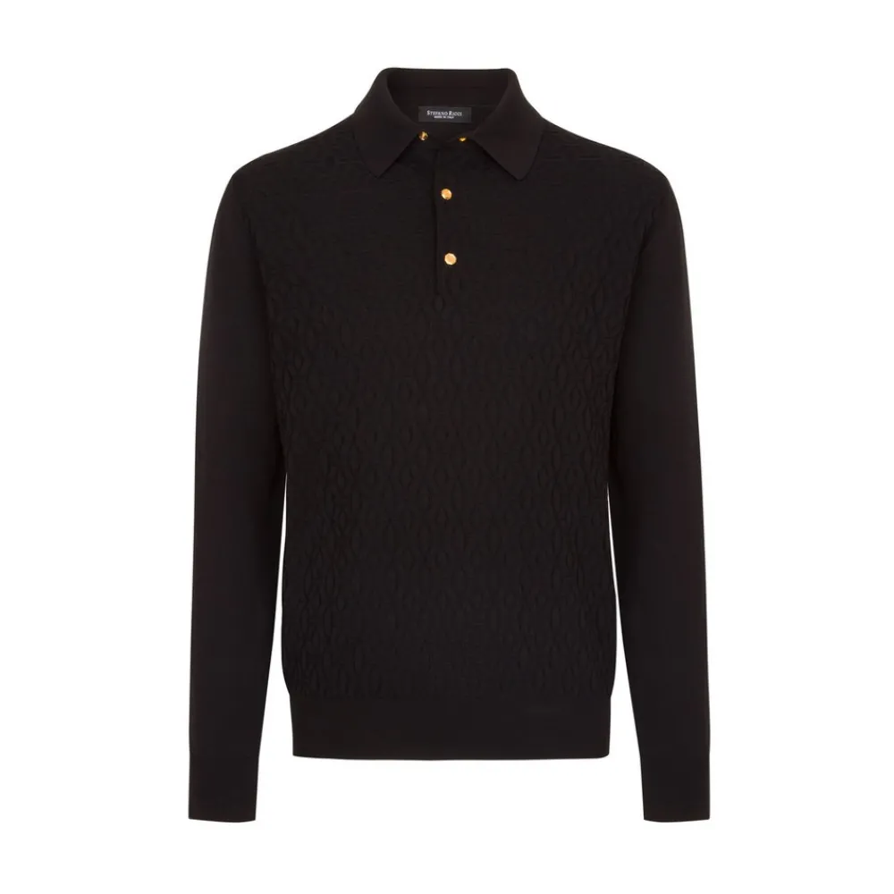 Clearance Three-Button Polo Shirt Mens Knitwear