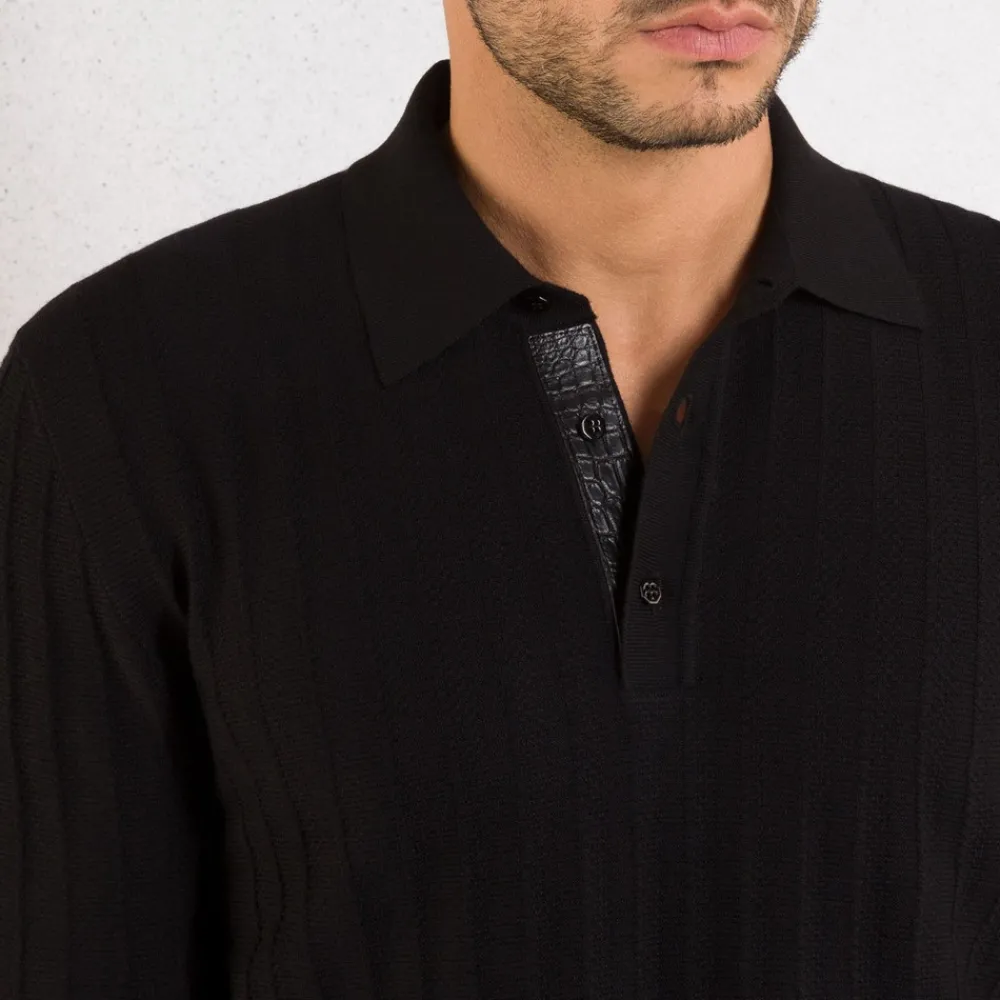 Cheap Three-Button Polo Shirt Mens Knitwear