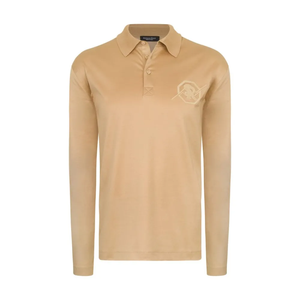 Online Three-Button Polo Shirt Mens Knitwear