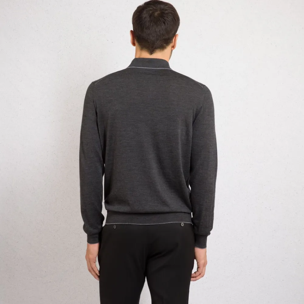 New Three-Button Polo Shirt Mens Knitwear