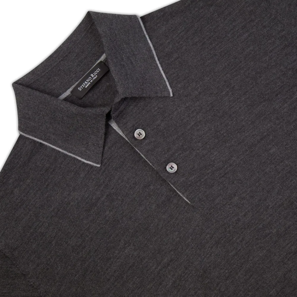 New Three-Button Polo Shirt Mens Knitwear