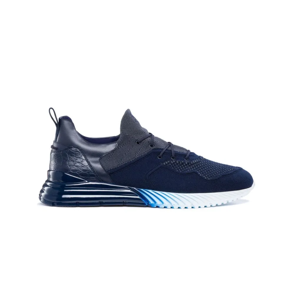 New Trainers With Matted Crocodile And Calfskin Leather Sneakers