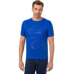 Flash Sale T-Shirt With Chinese Dragon And Swarovski Details Mens Last Sizes