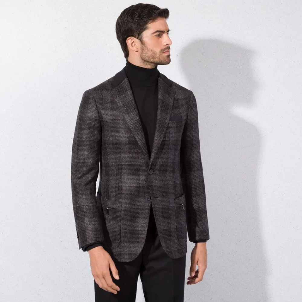 Cheap Two Button Deconstructed Jacket Mens Jackets