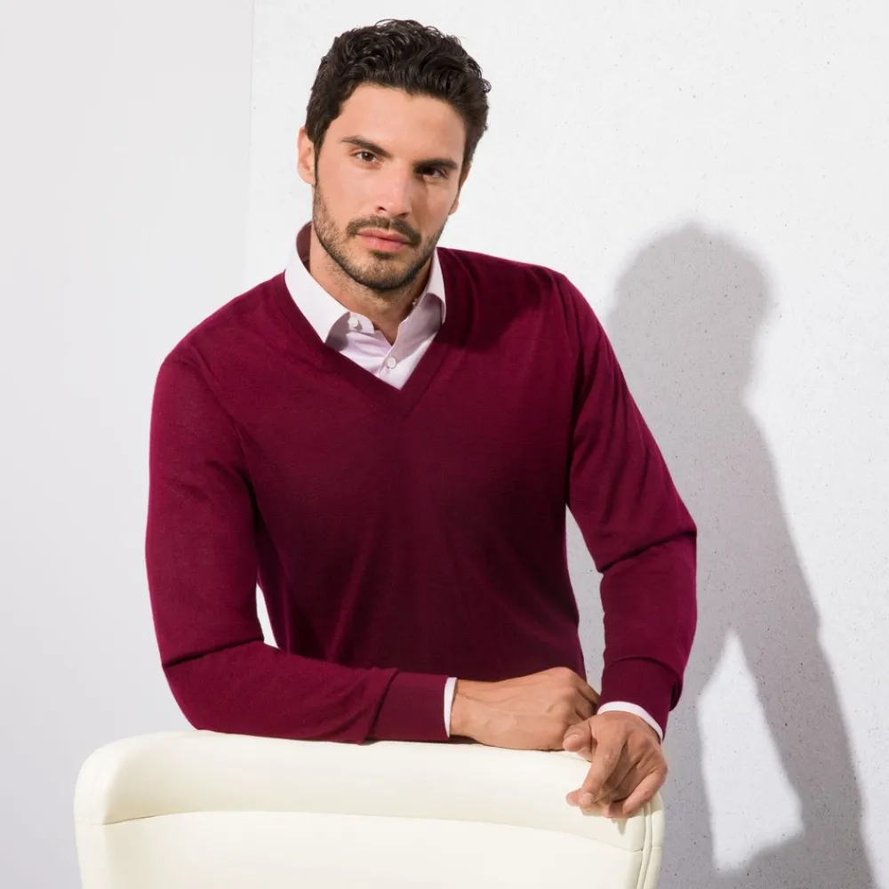 Sale V-Neck Sweatshirt Mens Knitwear