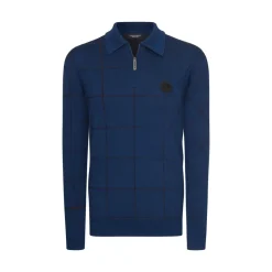 Sale Wool And Silk Zip Polo Shirt Mens Knitwear