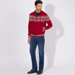 Store Zip Hooded Blouson Mens Knitwear