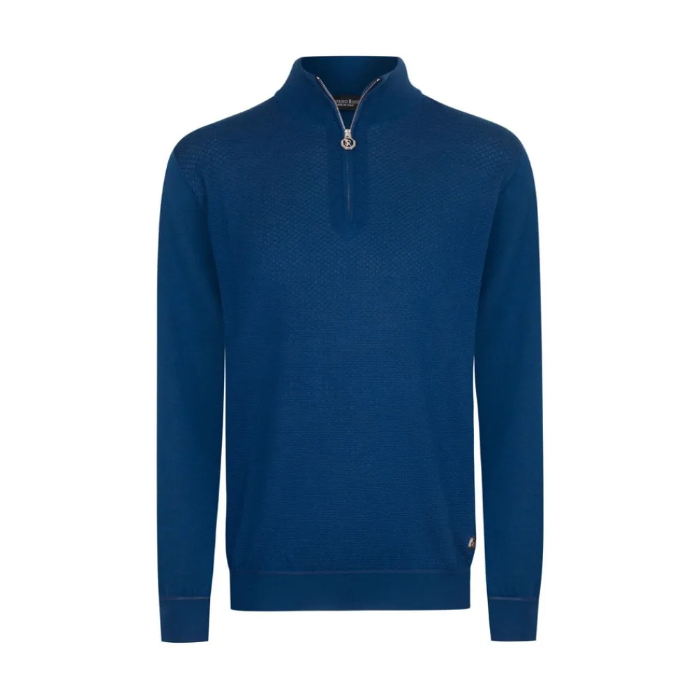 Sale Zip Mock Neck Sweater Mens Knitwear