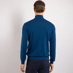Sale Zip Mock Neck Sweater Mens Knitwear