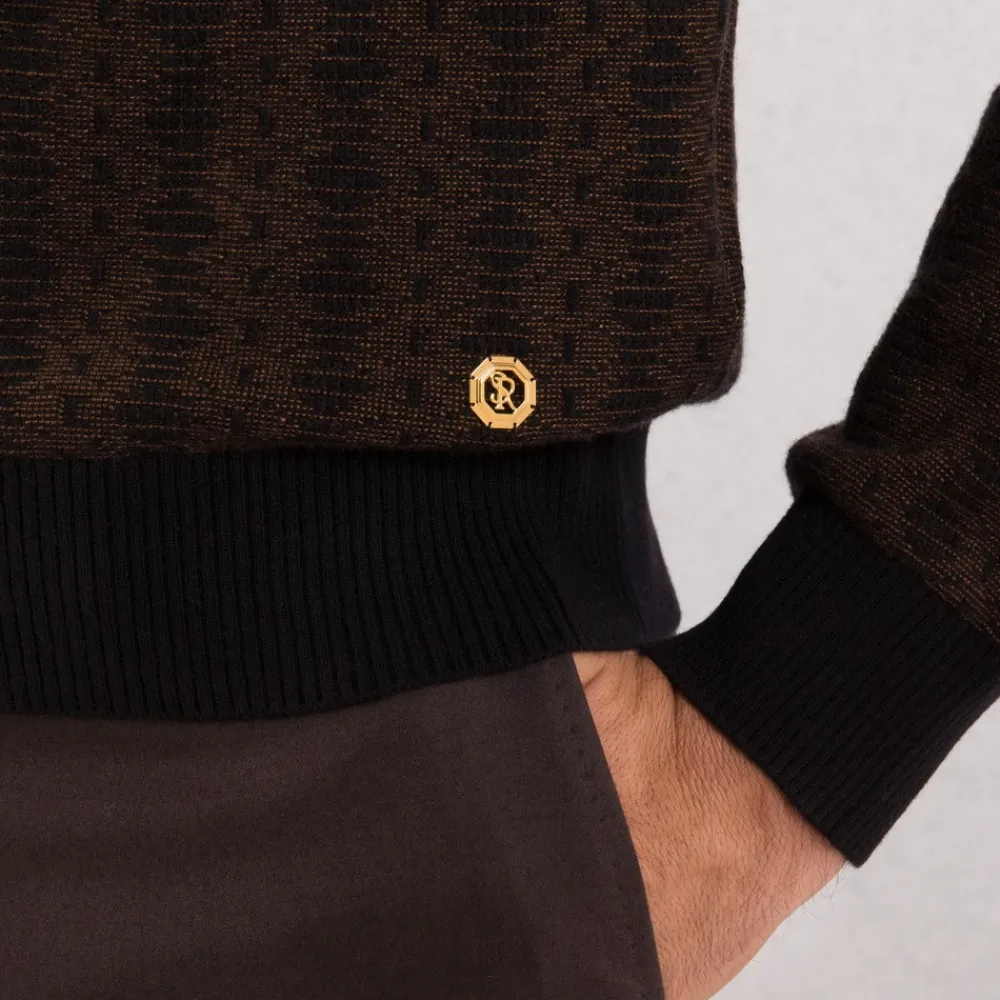 Discount Zip Mock Neck Sweater Mens Knitwear