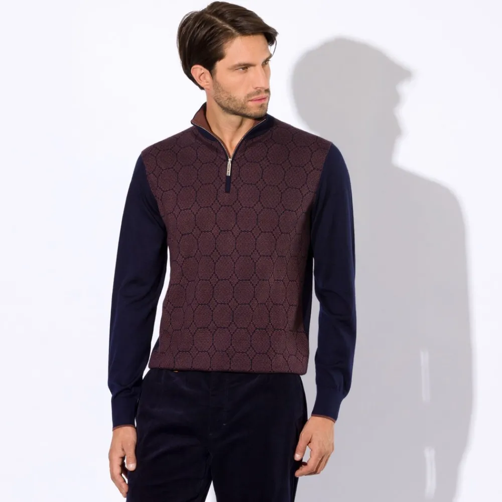 Sale Zip Mockneck Sweater Mens Knitwear