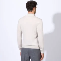 Fashion Zip Mockneck Sweater Mens Knitwear
