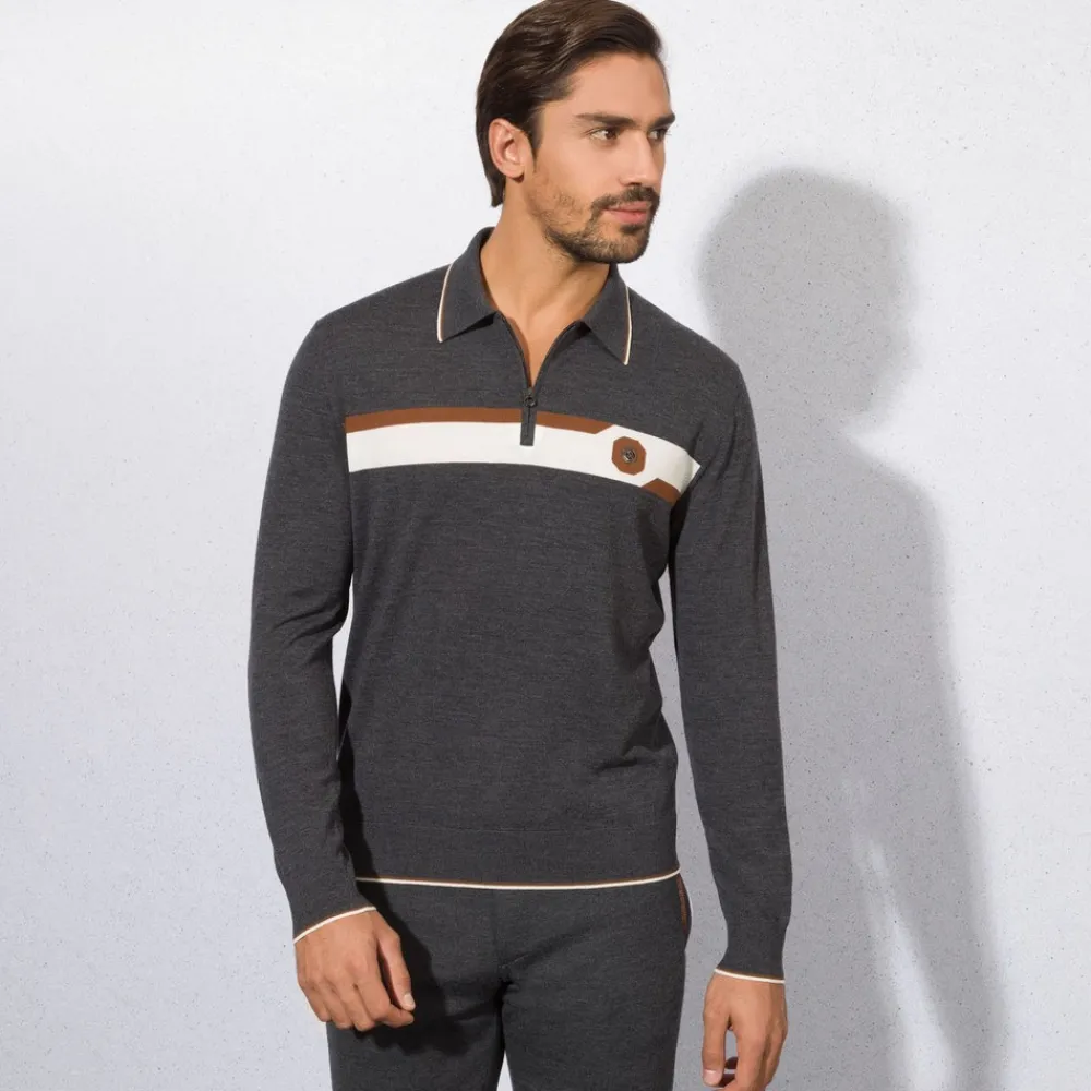 Discount Zip Polo Mens Knitwear