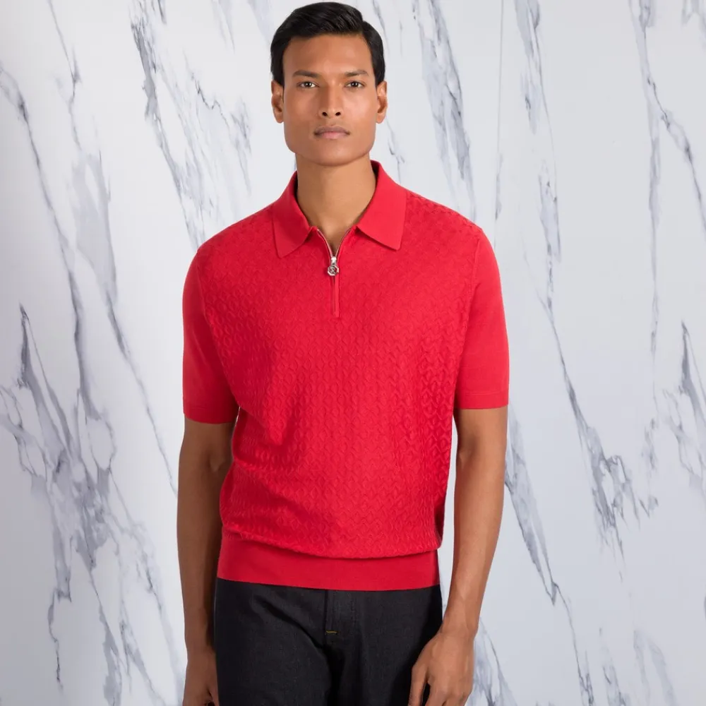 New Zip Polo Shirt Mens Last Sizes