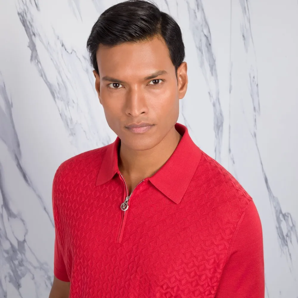 New Zip Polo Shirt Mens Last Sizes