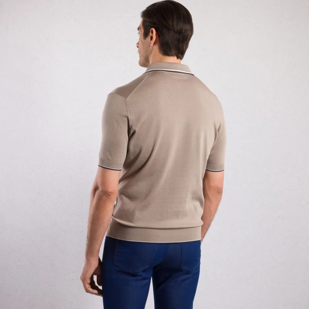 Shop Zip Polo Shirt Mens Knitwear