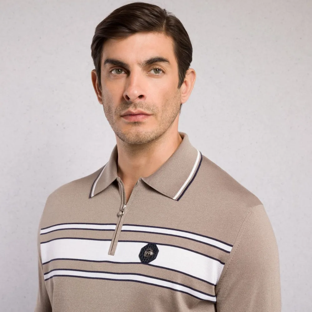 Shop Zip Polo Shirt Mens Knitwear