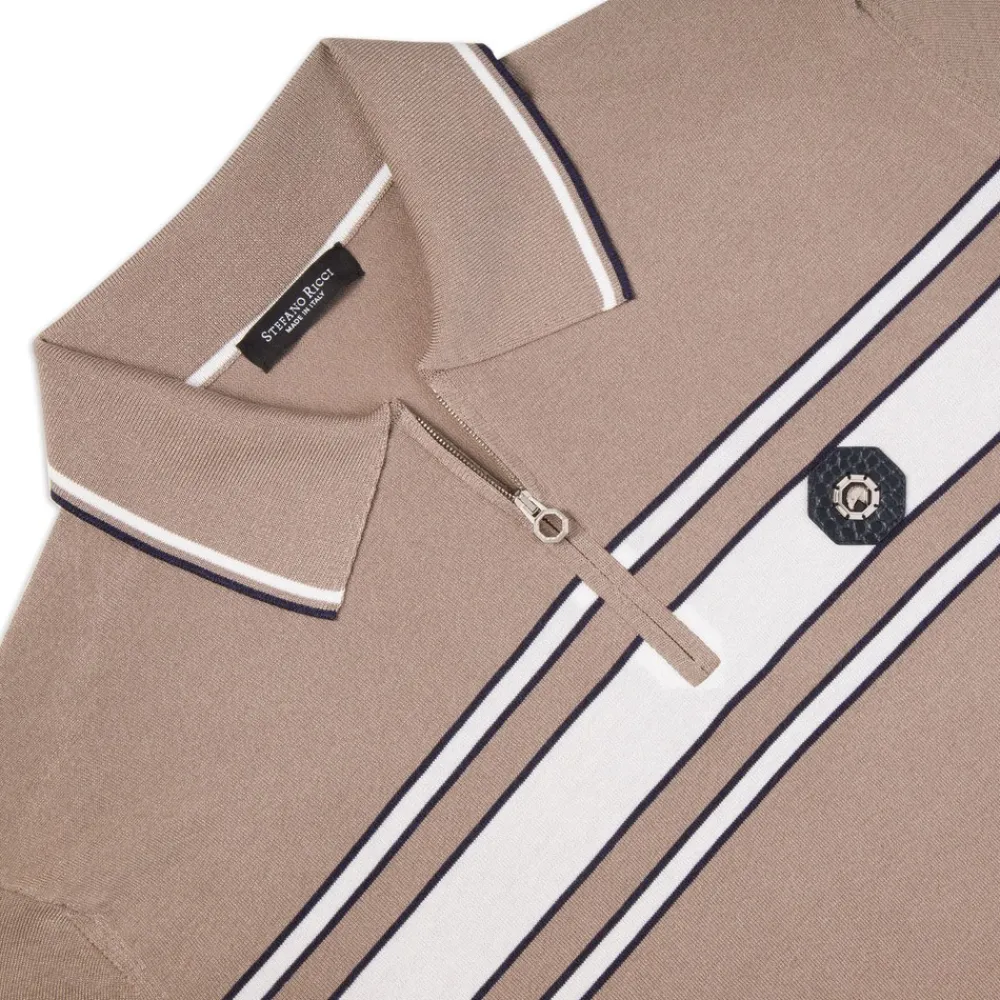 Shop Zip Polo Shirt Mens Knitwear