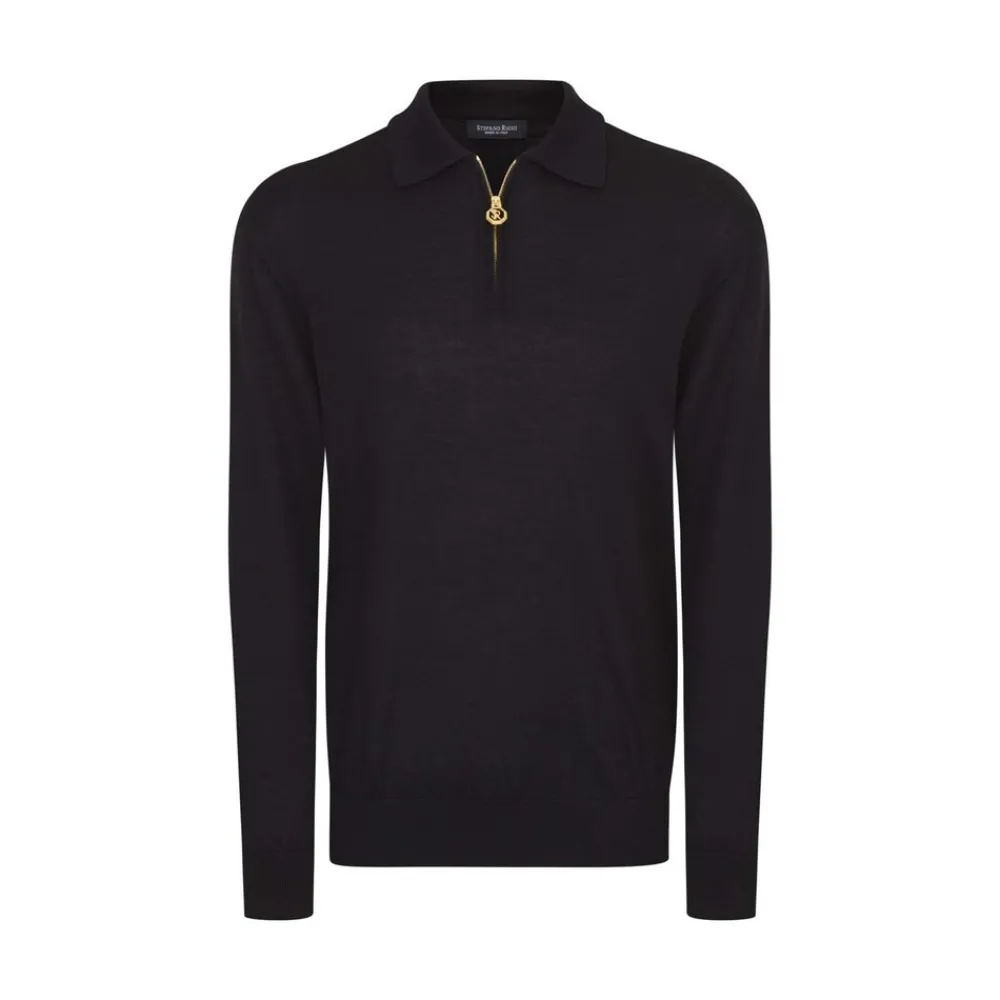 Shop Zip Polo Shirt Mens Knitwear