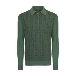Fashion Zip Polo Shirt Mens Knitwear
