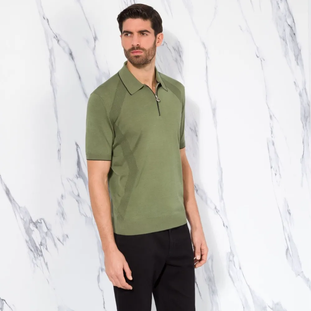 New Zip Polo Shirt Mens Last Sizes