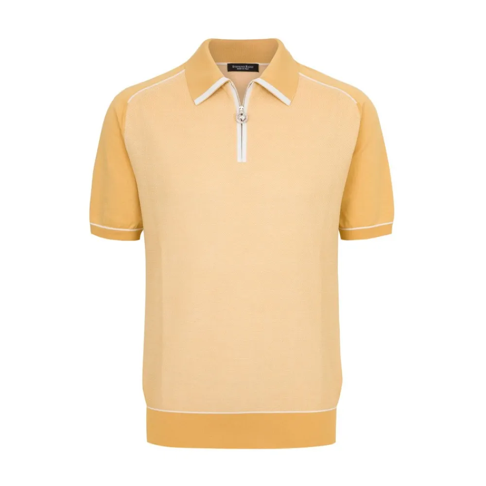 New Zip Polo Shirt Mens Knitwear