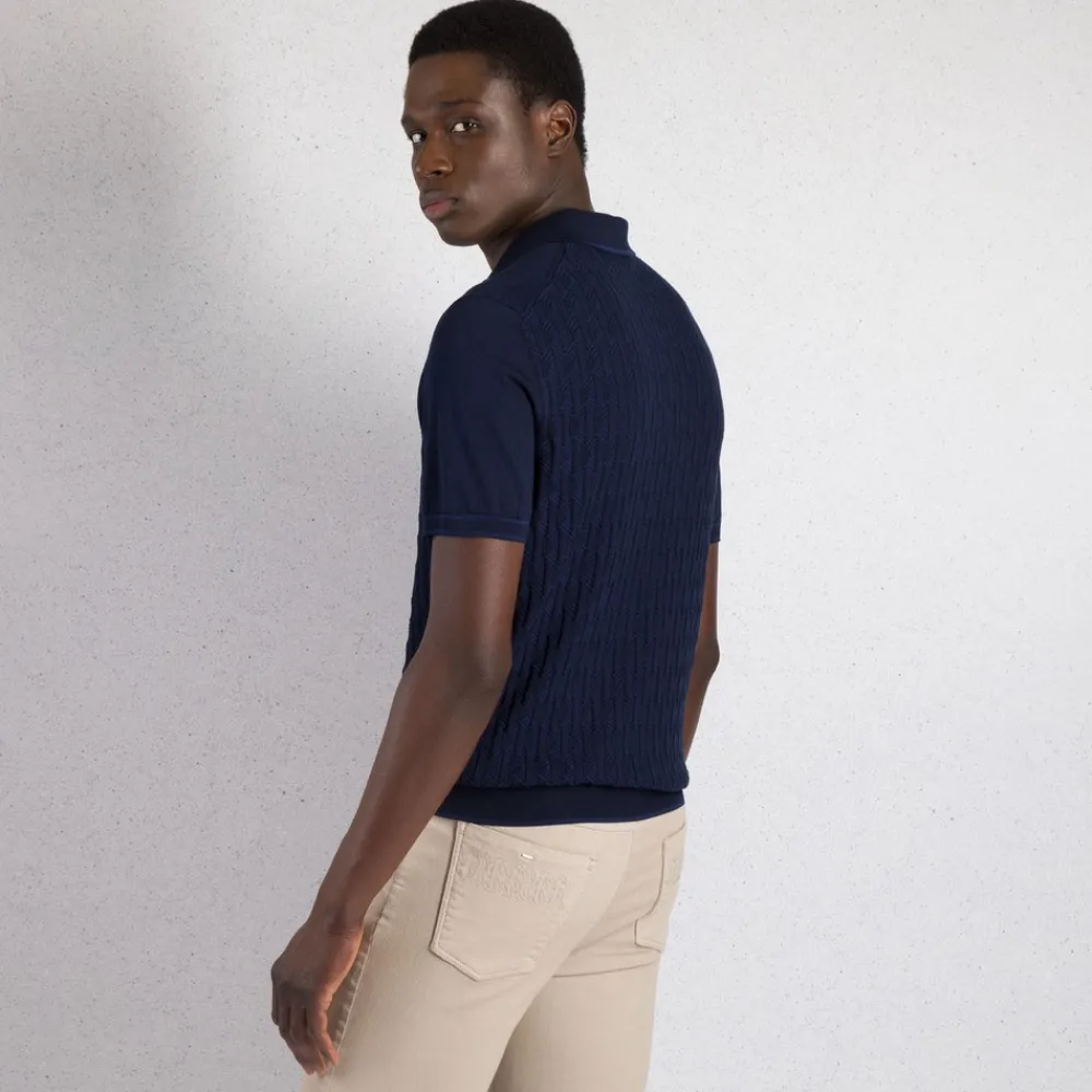 Shop Zip Polo Shirt Mens Knitwear