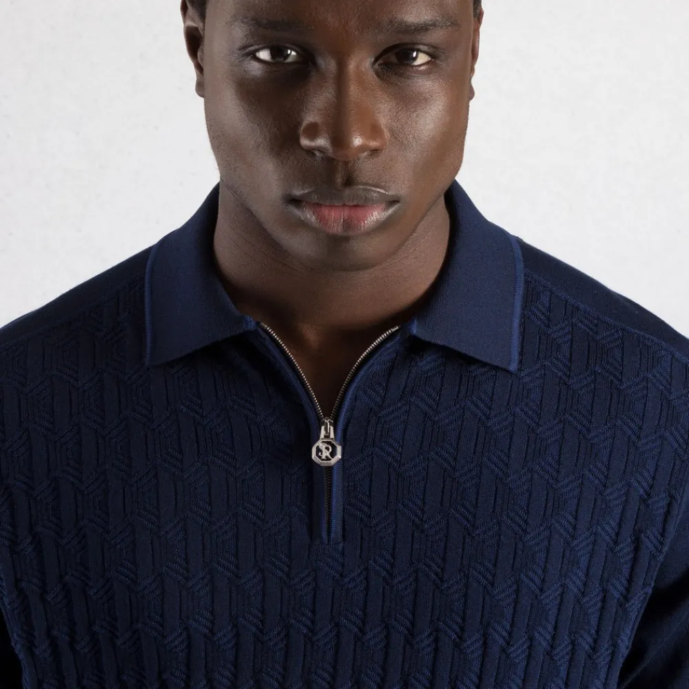 Shop Zip Polo Shirt Mens Knitwear