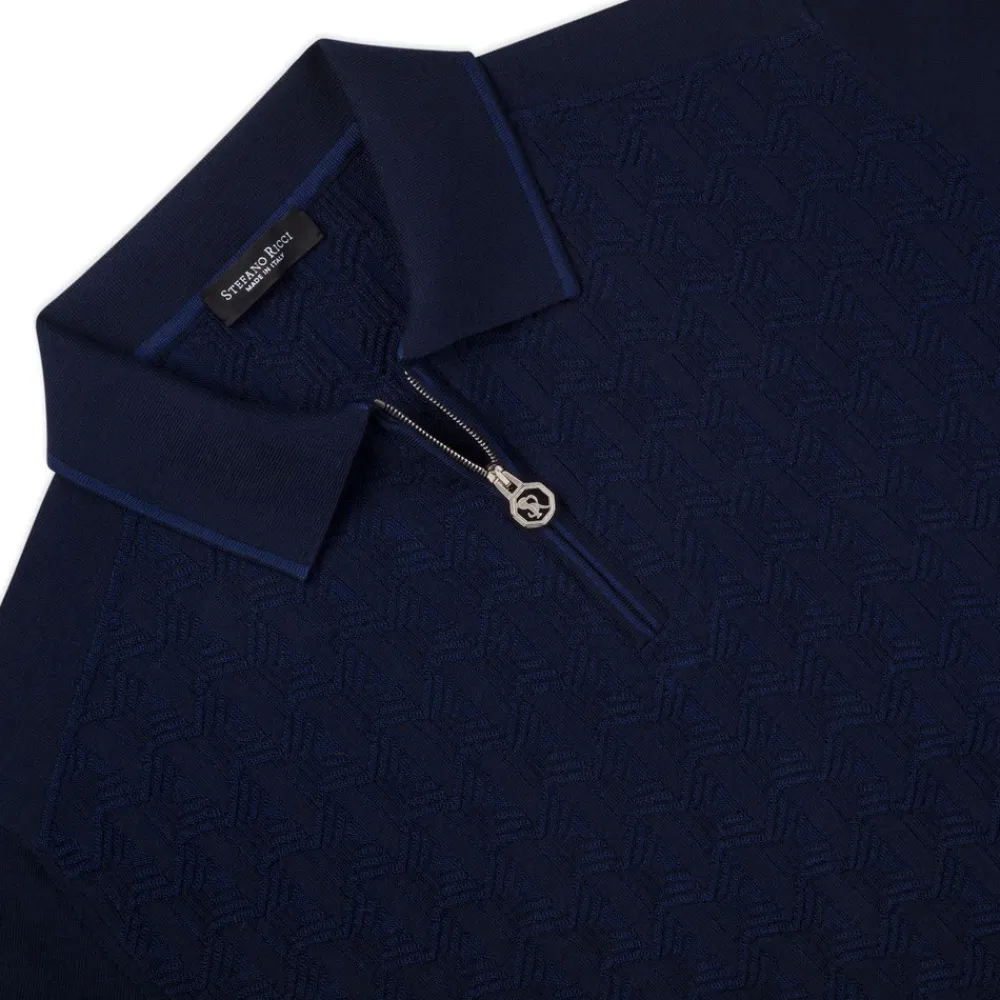 Shop Zip Polo Shirt Mens Knitwear