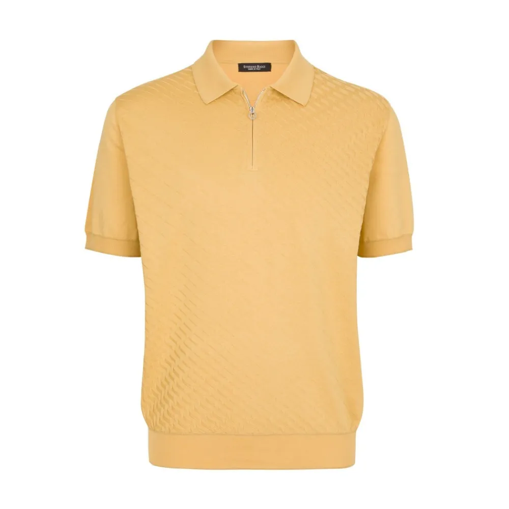 Store Zip Polo Shirt Mens Knitwear