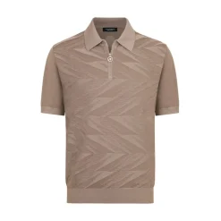 Fashion Zip Polo Shirt Mens Knitwear