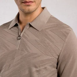 Fashion Zip Polo Shirt Mens Knitwear