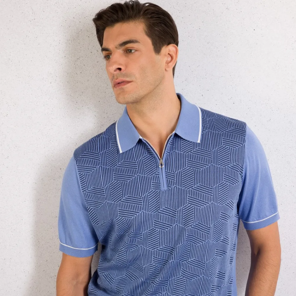 Cheap Zip Polo Shirt Mens Knitwear