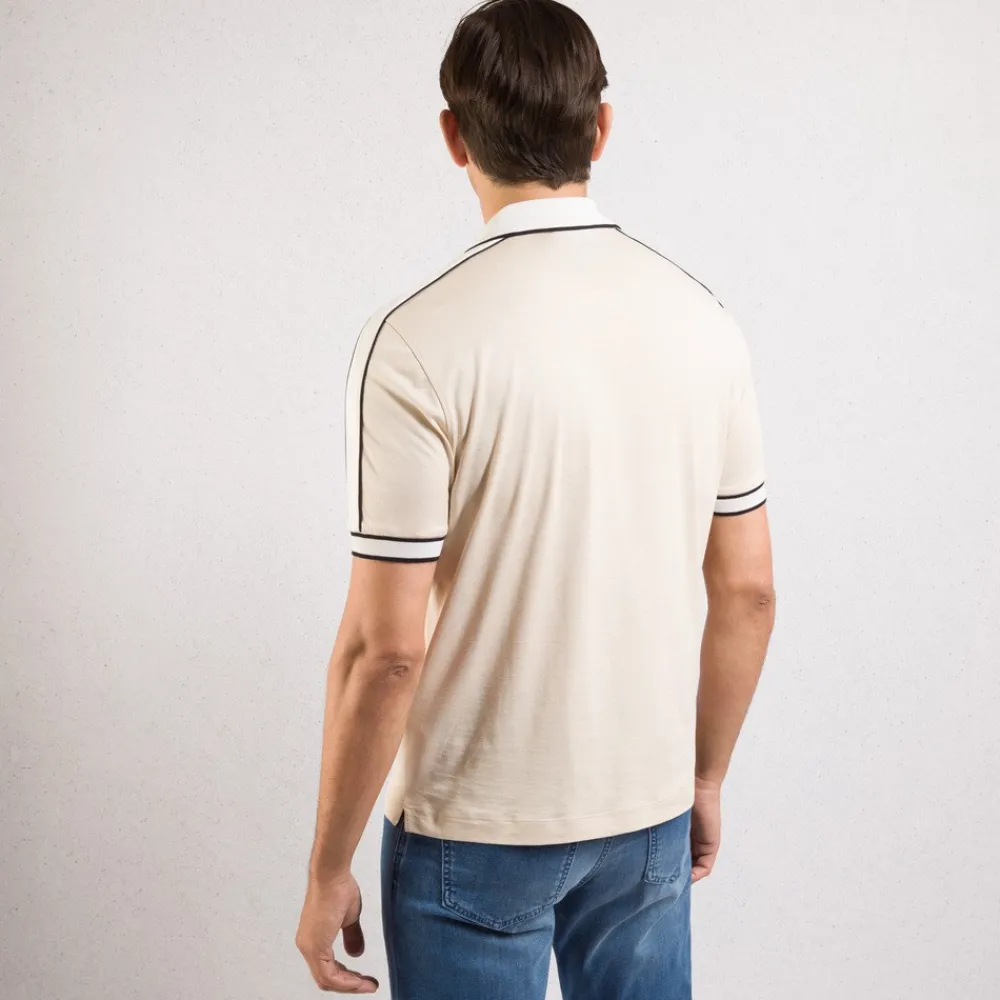 Outlet Zip Polo Shirt Mens Knitwear