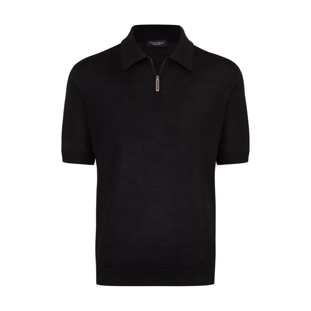 Clearance Zip Polo Shirt Mens Knitwear