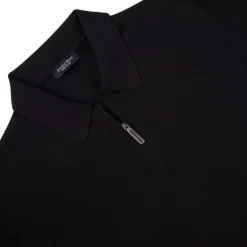 Clearance Zip Polo Shirt Mens Knitwear