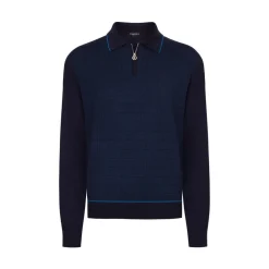 Clearance Zip Polo Shirt Mens Knitwear