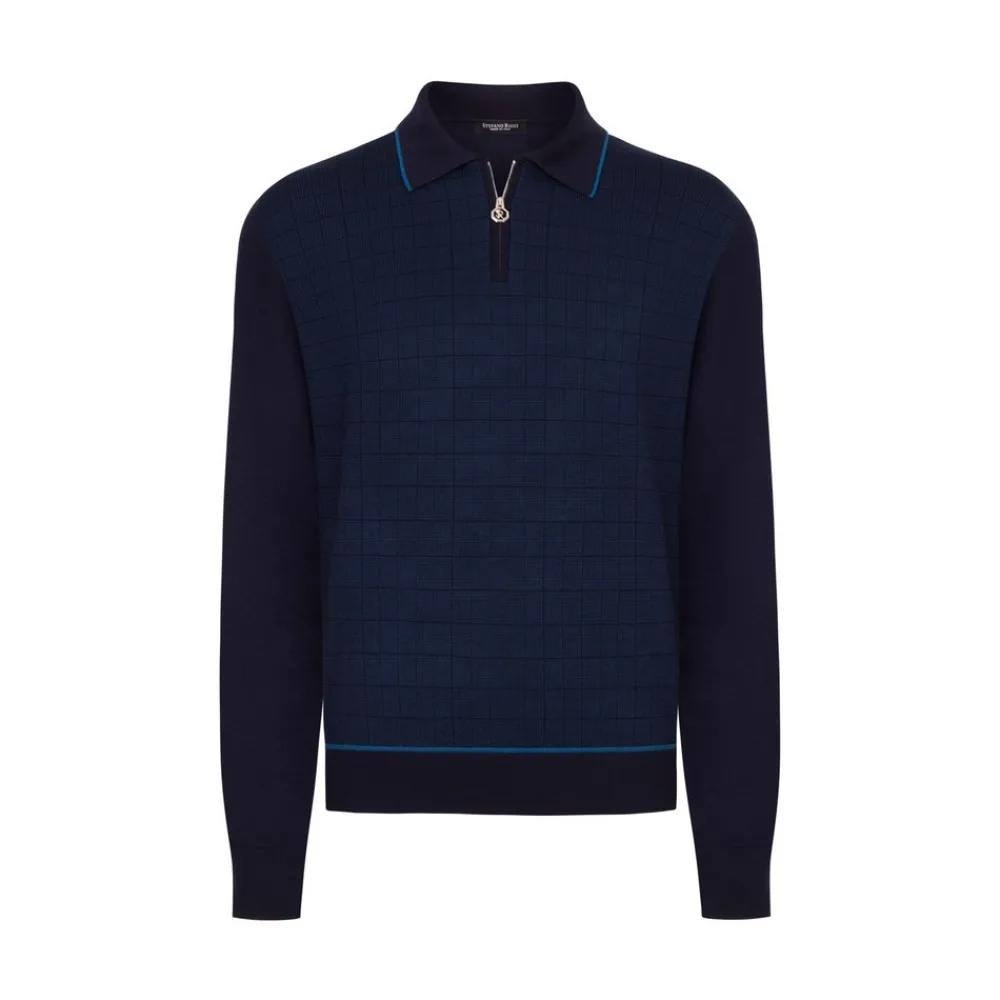 Clearance Zip Polo Shirt Mens Knitwear
