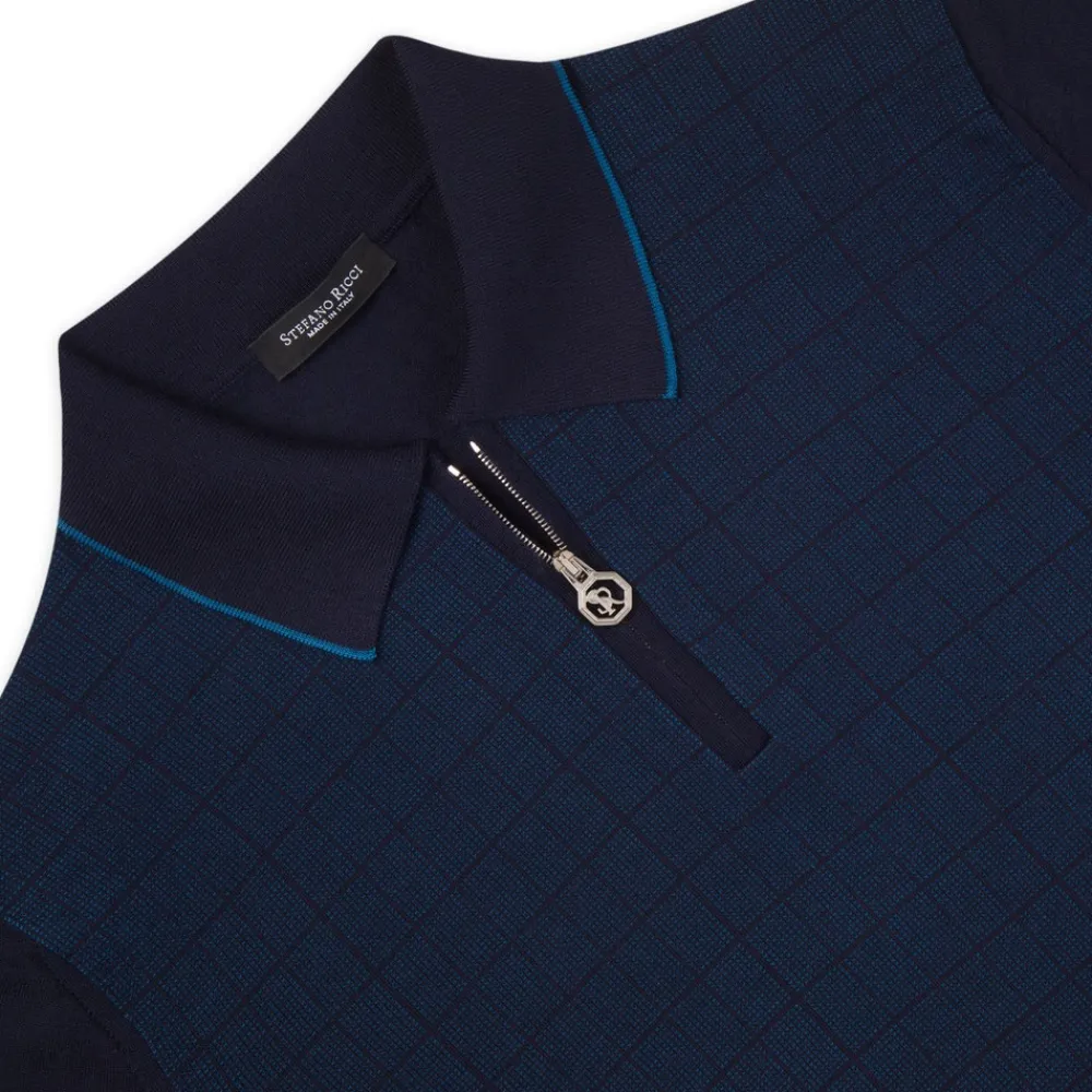 Clearance Zip Polo Shirt Mens Knitwear