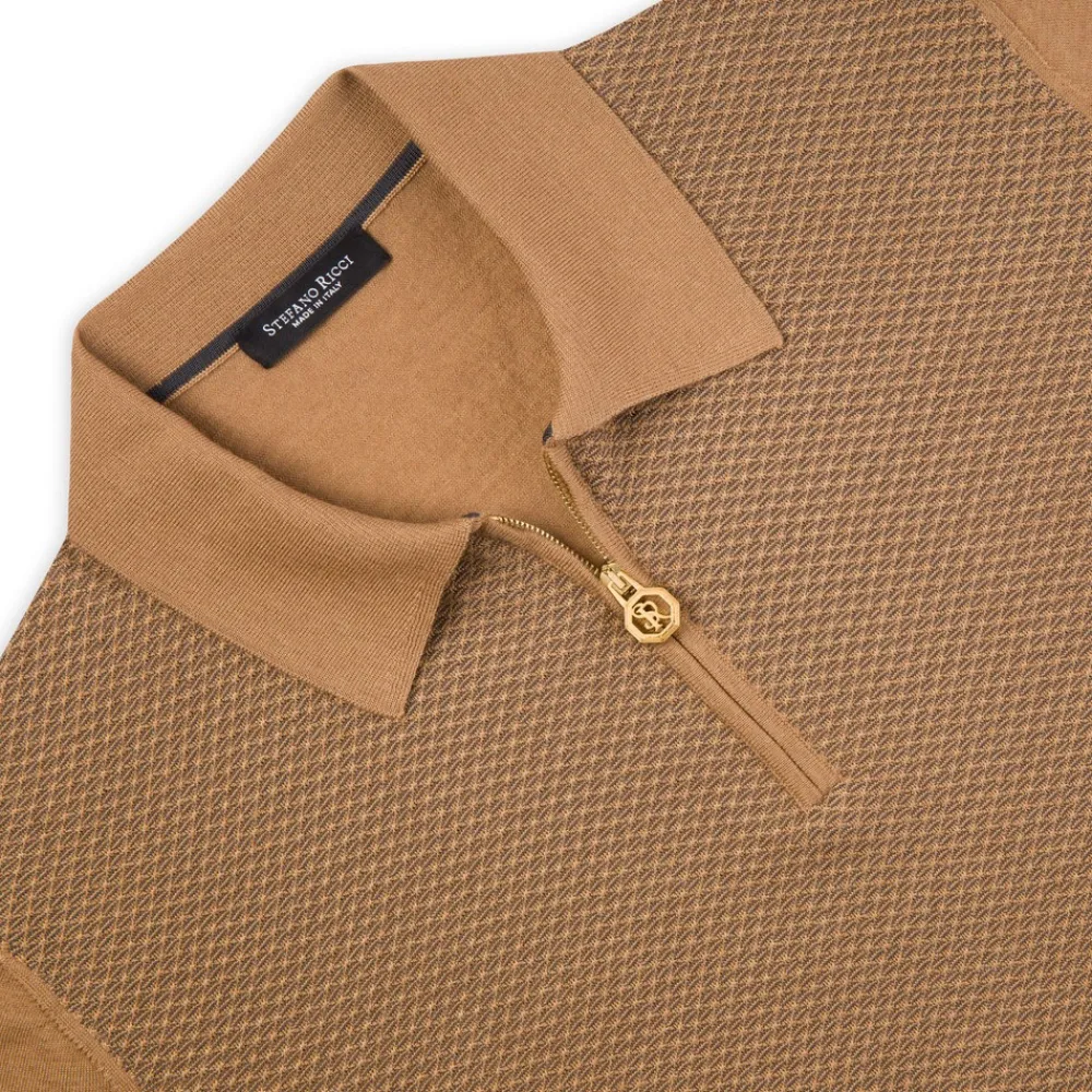 Discount Zip Polo Shirt Mens Knitwear