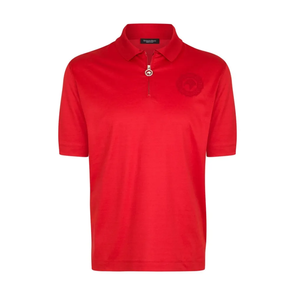 Hot Zip Polo Shirt Mens Knitwear