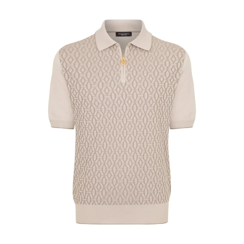Outlet Zip Polo Shirt Mens Knitwear