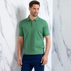 Clearance Zip Polo Shirt Mens Last Sizes
