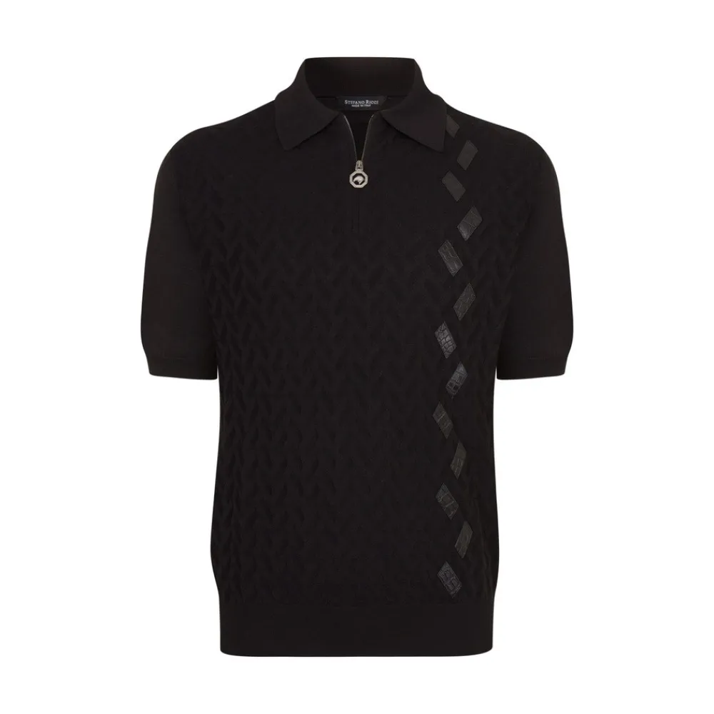 Shop Zip Polo Shirt Mens Knitwear