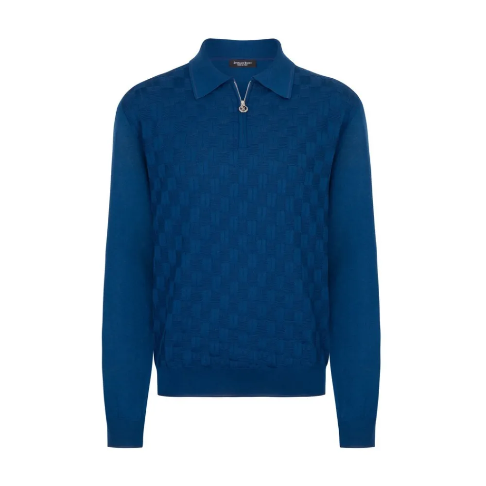 Hot Zip Polo Shirt Mens Knitwear