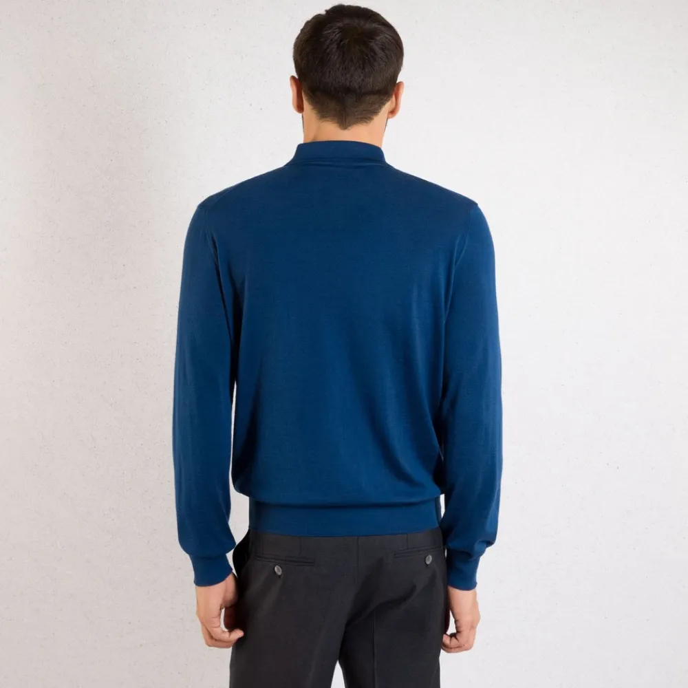 Hot Zip Polo Shirt Mens Knitwear
