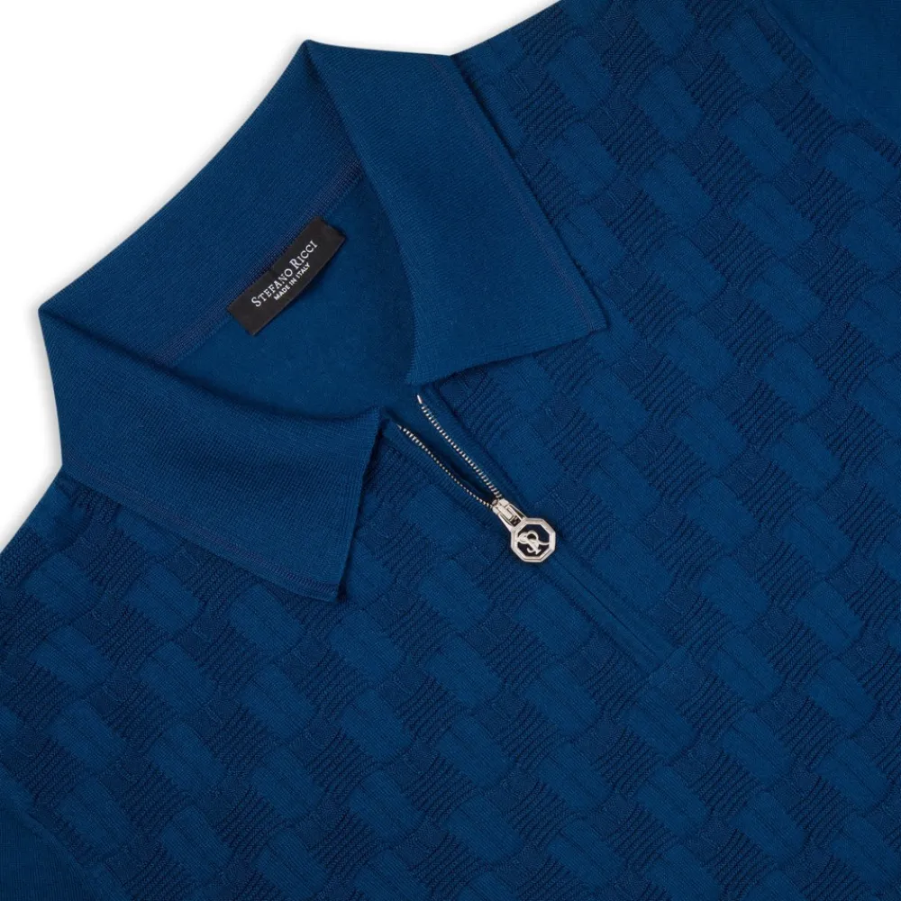 Hot Zip Polo Shirt Mens Knitwear