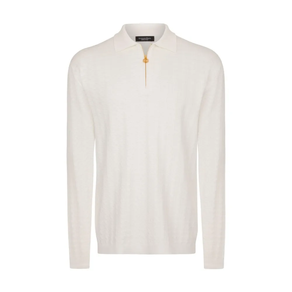 Clearance Zip Polo Shirt Mens Knitwear